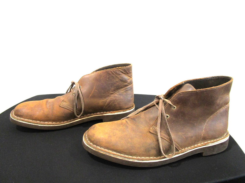 Clarks Brown Leather Bushacre 2 Chukka Desert Boots Men 10.5 M